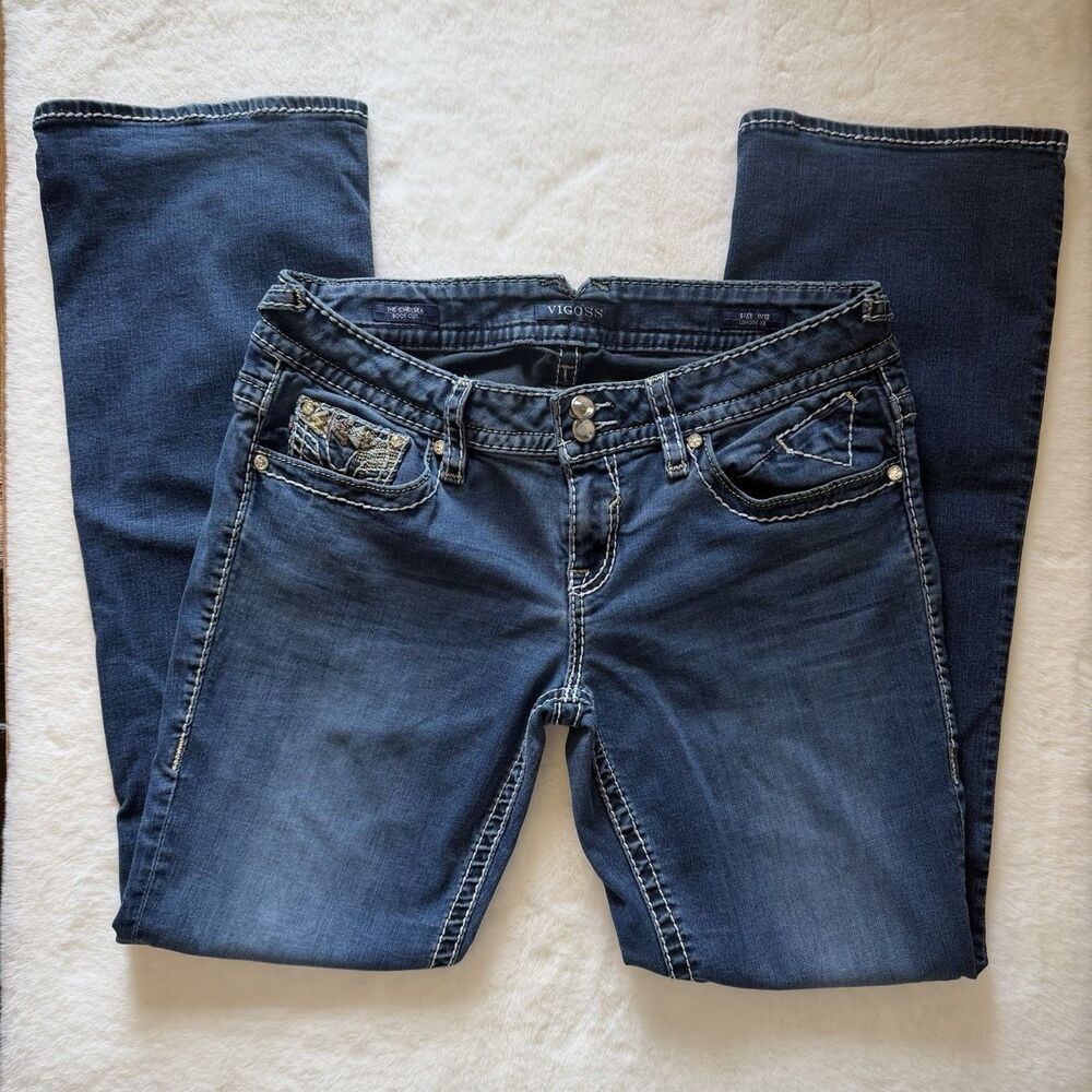 Vigoss Jeans Womens 11/12 x33 Chelsea Boot Denim Jeans